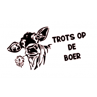 Sticker - Trots op de Boer - Koe